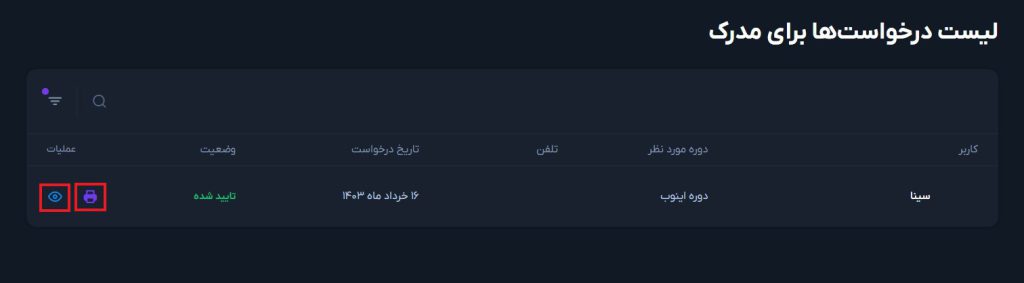 مدرک قابل استعلام آکادمی عزتی