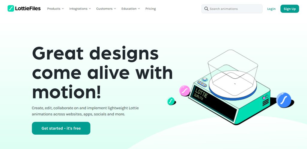سایت https://lottiefiles.com/